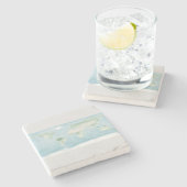 Verkenningskaart van het aardoppervlak stenen onderzetter (Zijkant)