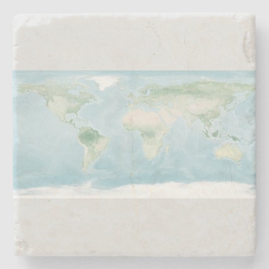 Verkenningskaart van het aardoppervlak stenen onderzetter (Voorkant)