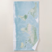 Verkenningskaart van het aardoppervlak strandlaken (Voorkant)