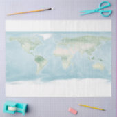 Verkenningskaart van het aardoppervlak tissuepapier (Craft)