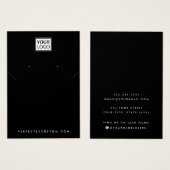 Verkenningskaart voor logo zwart ketting toevoegen visitekaartje (Voorkant /achterkant)