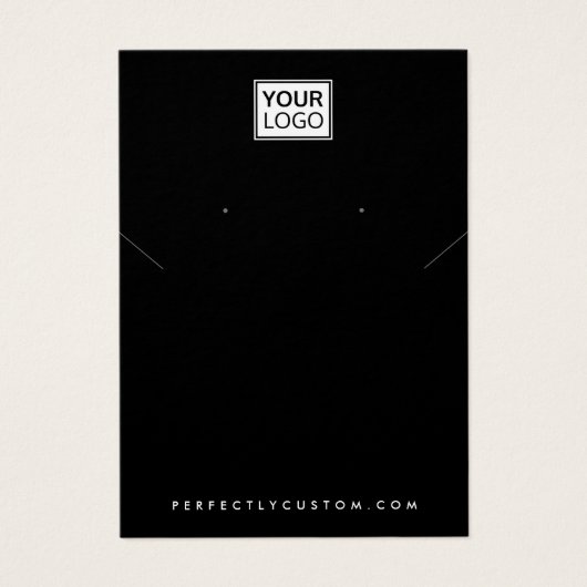 Verkenningskaart voor logo zwart ketting toevoegen visitekaartje (Voorkant)
