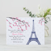 Verkenningstijd in de uitnodiging van Parijs (Staand voorkant)