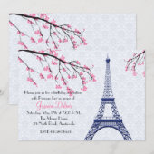 Verkenningstijd in de uitnodiging van Parijs (Voorkant / Achterkant)