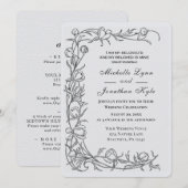 Verketting Flowers All in One Christelijk Wedding Kaart (Voorkant / Achterkant)