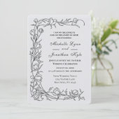 Verketting Flowers All in One Christelijk Wedding Kaart (Staand voorkant)