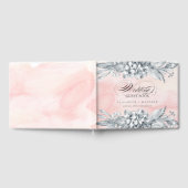 Verketting Flowers Blush Pink Waterverf Weddenscha Gastenboek (Volledig)