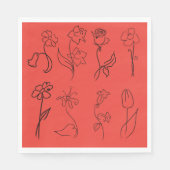 Verketting Flowers Servet (Voorkant)