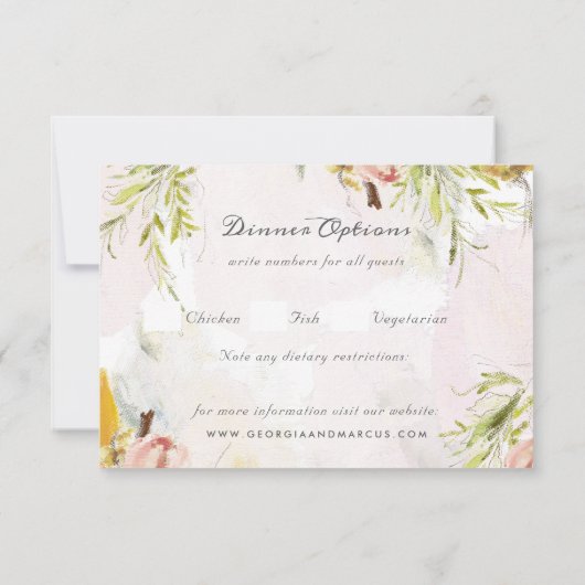 Verketting in het huwelijk van de Verf van de Lent RSVP Kaartje (Achterkant)