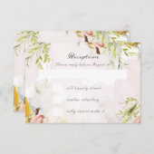 Verketting in het huwelijk van de Verf van de Lent RSVP Kaartje (Voorkant / Achterkant)