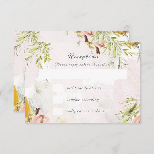 Verketting in het huwelijk van de Verf van de Lent RSVP Kaartje (Voorkant / Achterkant)