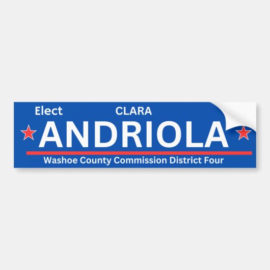 Verkies Clara Andriola Bumpersticker (Voorkant)