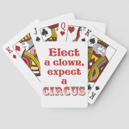 Verkies een clown, verwacht een circus! Fun Anti T Pokerkaarten