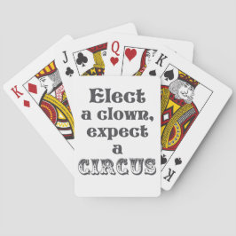 Verkies een clown, verwacht een circus! Fun Anti T Pokerkaarten