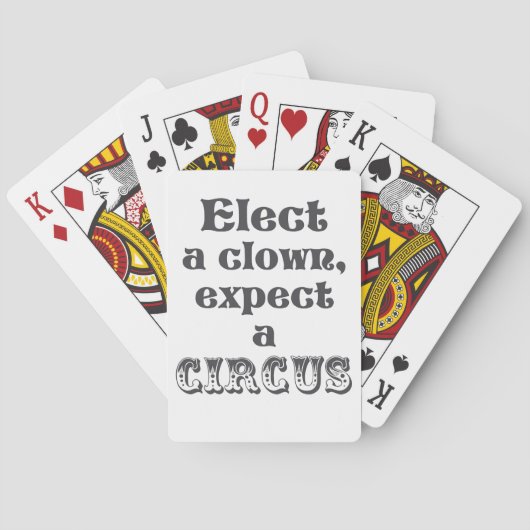 Verkies een clown, verwacht een circus! Fun Anti T Pokerkaarten (Achterkant)