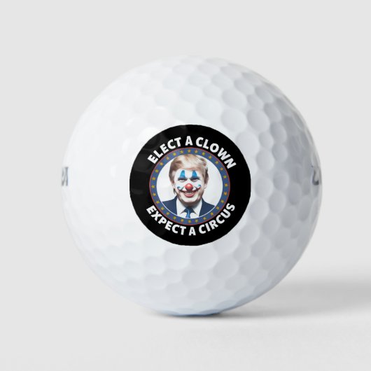 Verkies een clown Verwacht een circus grappige pol Golfballen (Voorkant)