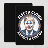 Verkies een clown Verwacht een circus grappige pol Kaart (Voorkant / Achterkant)