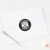 Verkies een clown Verwacht een circus grappige pol Ronde Sticker (Envelop)