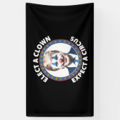 Verkies een clown Verwacht een circus grappige pol Spandoek (Verticaal)