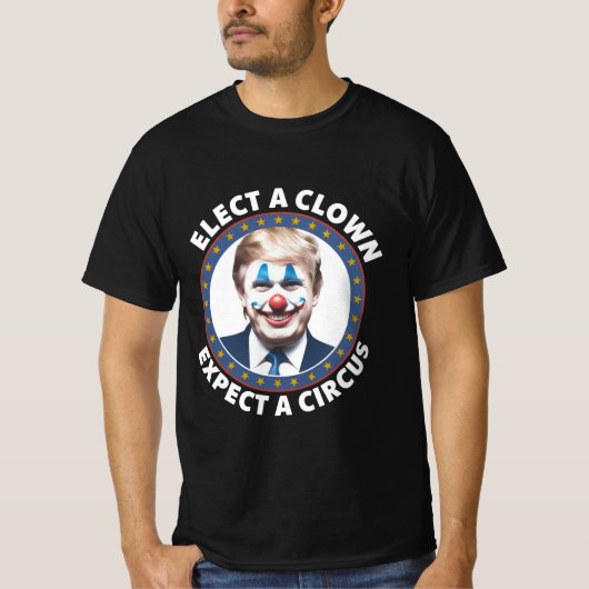 Verkies een clown Verwacht een circus grappige pol T-shirt (Voorkant)