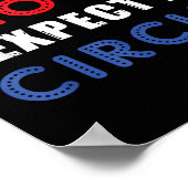 Verkies een clown Verwacht een circusontwerp anti  Poster (Hoek)