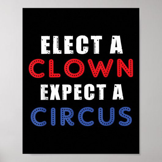 Verkies een clown Verwacht een circusontwerp anti Poster (Voorkant)