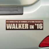 Verkies een Walker '16 - Bumpersticker (Op auto)