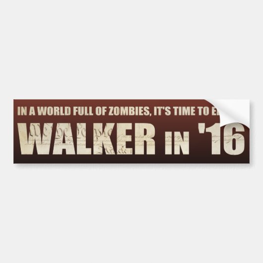 Verkies een Walker '16 - Bumpersticker (Voorkant)