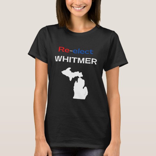 Verkies Gretchen Whitmer Democratic Blue Michigan T-shirt (Voorkant)