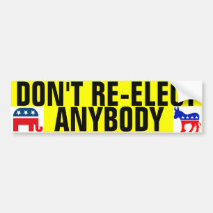 Verkies niemand opnieuw bumpersticker