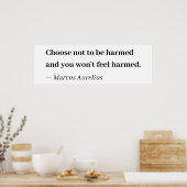 Verkies niet om te worden geschaad - Steen Citaat Poster (Keuken)