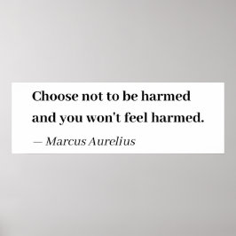 Verkies niet om te worden geschaad - Steen Citaat Poster
