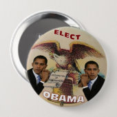 Verkies Obama Liberty Bell 4-inch Button (Voorkant /achterkant)