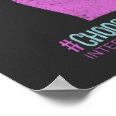 Verkies om de Internationale Vrouwendag uit te dag Poster (Hoek)