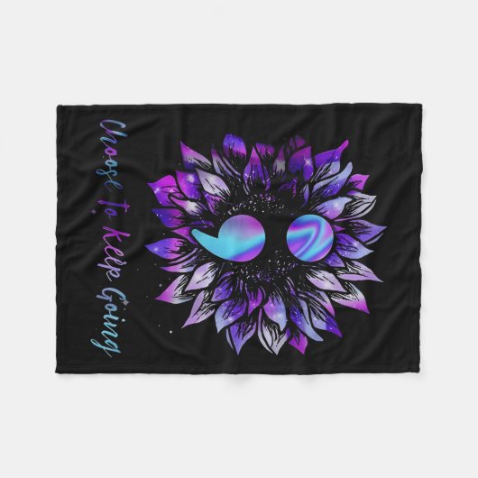 Verkies om het voortdurende bewustzijn van zelfmoo fleece deken (Voorkant (Horizontaal))