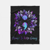 Verkies om het voortdurende bewustzijn van zelfmoo fleece deken (Voorkant)