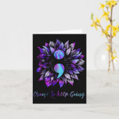 Verkies om het voortdurende bewustzijn van zelfmoo kaart (Gele Bloem)