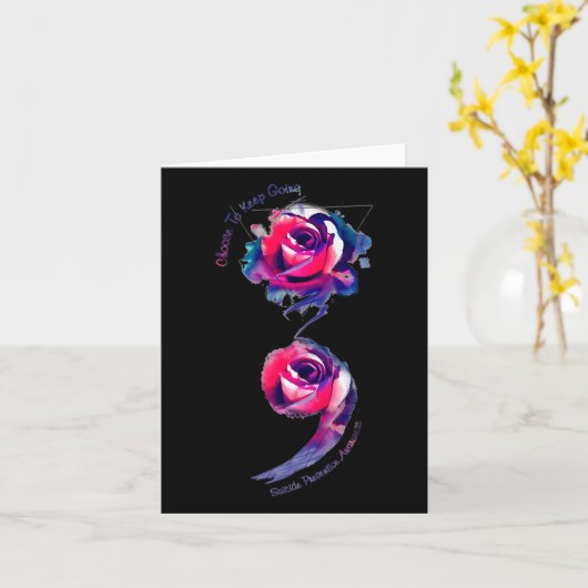 Verkies om het voortdurende bewustzijn van zelfmoo kaart (Gele Bloem)