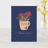 Verkiezer bedankt Kerstmis Poinsettias Kaart (Gele Bloem)