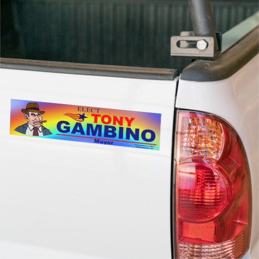 Verkiezer Tony Gambino Mayor Bumpersticker (Op Truck)