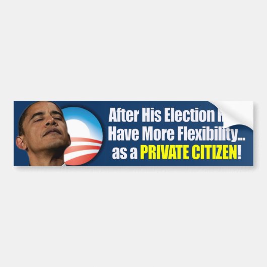 Verkiezing 2012 - Anti-Obama Bumpersticker (Voorkant)