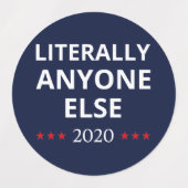 Verkiezing 2020, anti-trump - iedereen Else II Labels (Design 2)