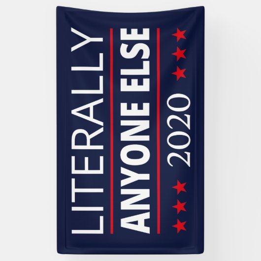 Verkiezing 2020, anti-trump - iedereen Else III Spandoek (Verticaal)