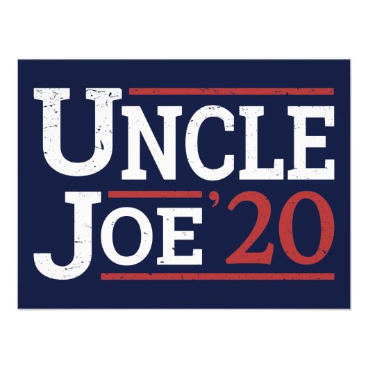 Verkiezing 2020 - Oom Joe Foto Afdruk (Voorkant)