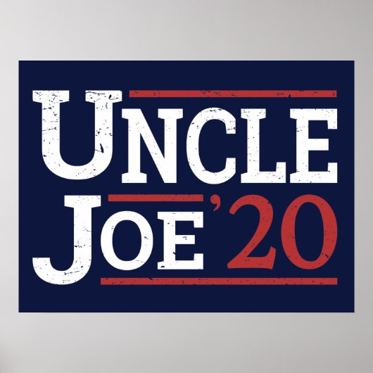 Verkiezing 2020 - Oom Joe Poster (Voorkant)