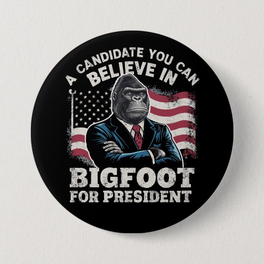 Verkiezing 2024 Grappige Stem Sasquatch VS Ronde Button 7,6 Cm (Voorkant)