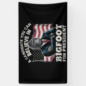 Verkiezing 2024 Grappige stemming Sasquatch USA Spandoek (Verticaal)