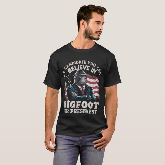 Verkiezing 2024 Grappige stemming Sasquatch USA T-shirt (Voorkant volledig)