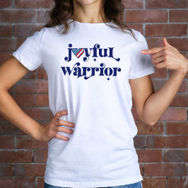 Verkiezing 2024 Kamala Joyful Warrior USA Flag Hea T-shirt