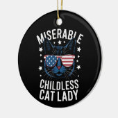 Verkiezing 2024 Kinderloze Cat Lady Feministische Keramisch Ornament (Links)
